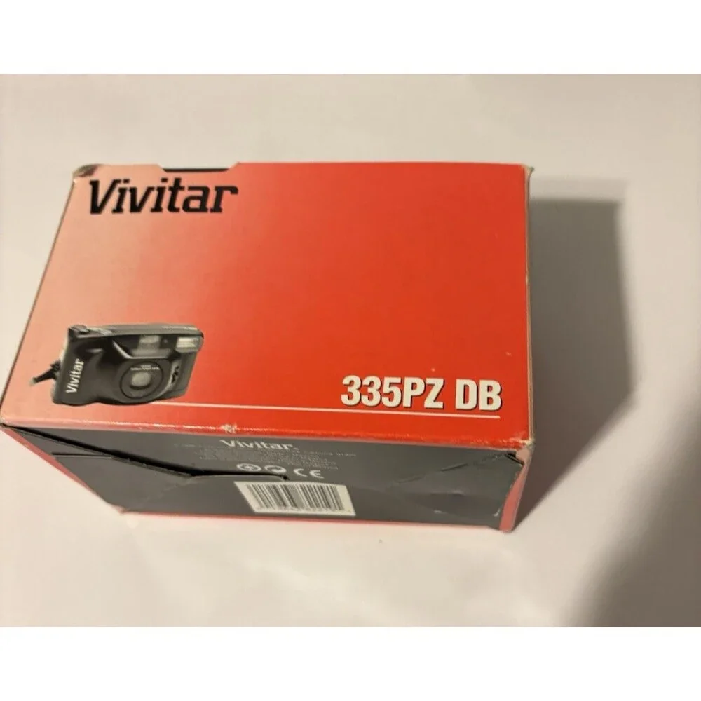Vivitar 35mm Film Camera 335PZ DB with Box, Instructions 1996 VTG Tested Works